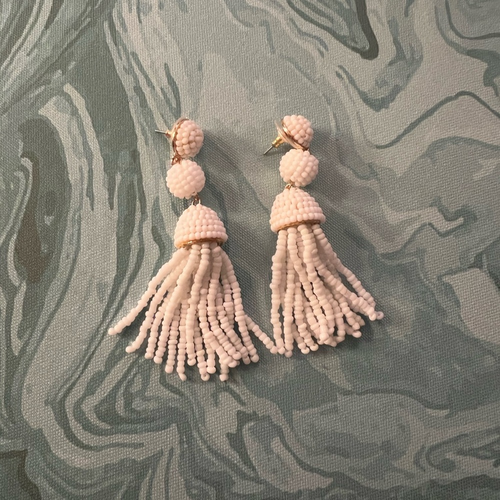 BAUBLEBAR White Beaded Drop Earring